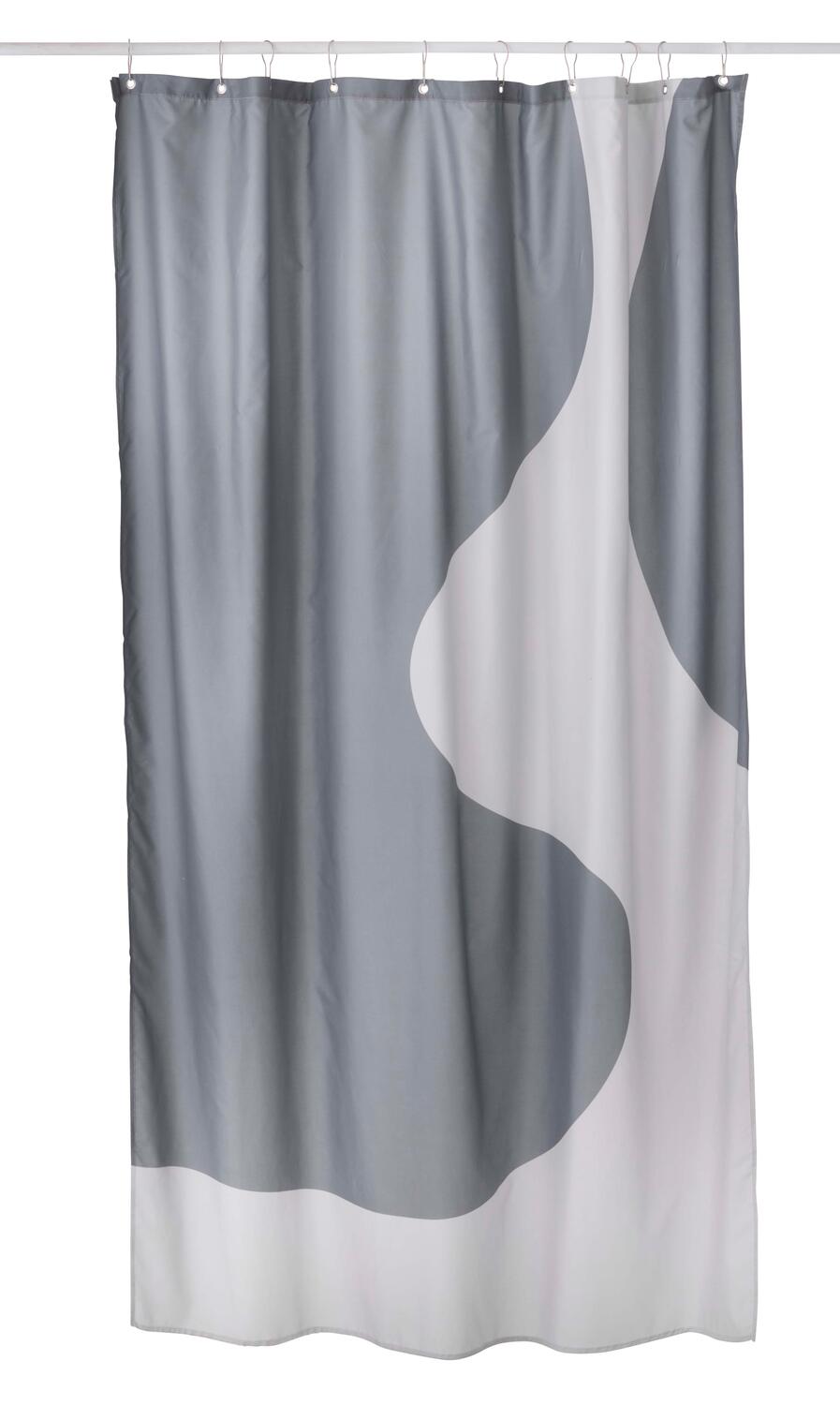 New swirl badeforhæng, grå - 150x200 cm.